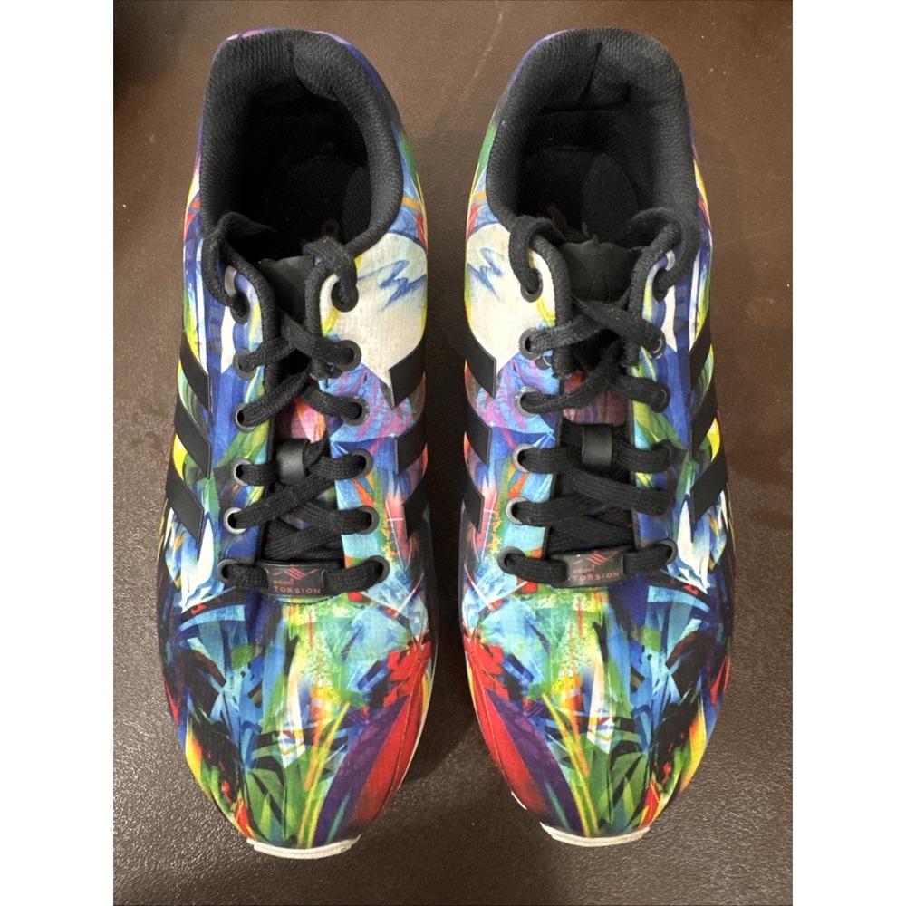Adidas ZX Flux Torsion Womens 8 Multicolor Tropical Print Running Shoes AF6323